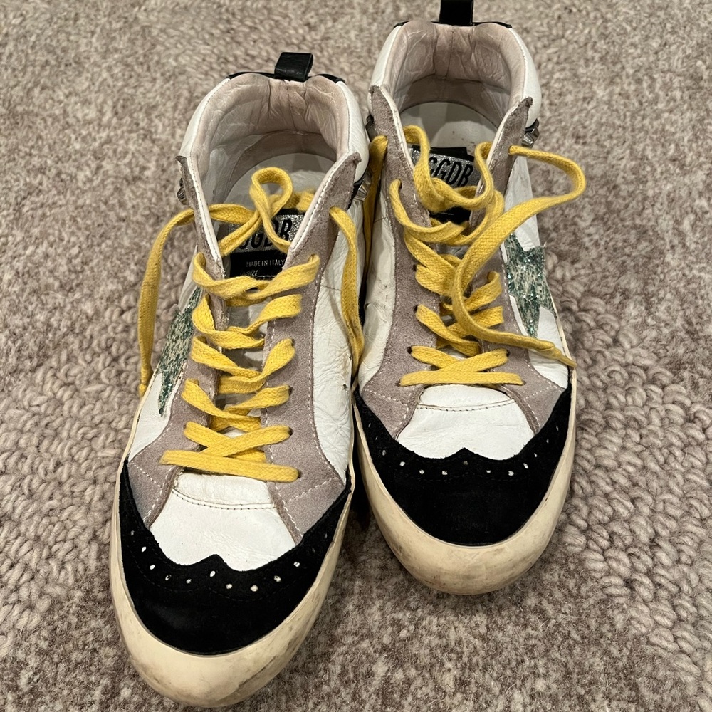 Womens Golden Goose Mid Star Sneakers